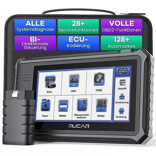 MUCAR OBD2 Diagnosegerät Für Alle Fahrzeuge,VO6 Diagnosegerät Auto Mit 28 Servicefunktionen &...