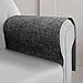 Joywell Funda gruesa de lino para reposabrazos reclinable antideslizante para sala de estar, sofá, protector de brazo para mascotas, gatos, juego de 2, gris oscuro