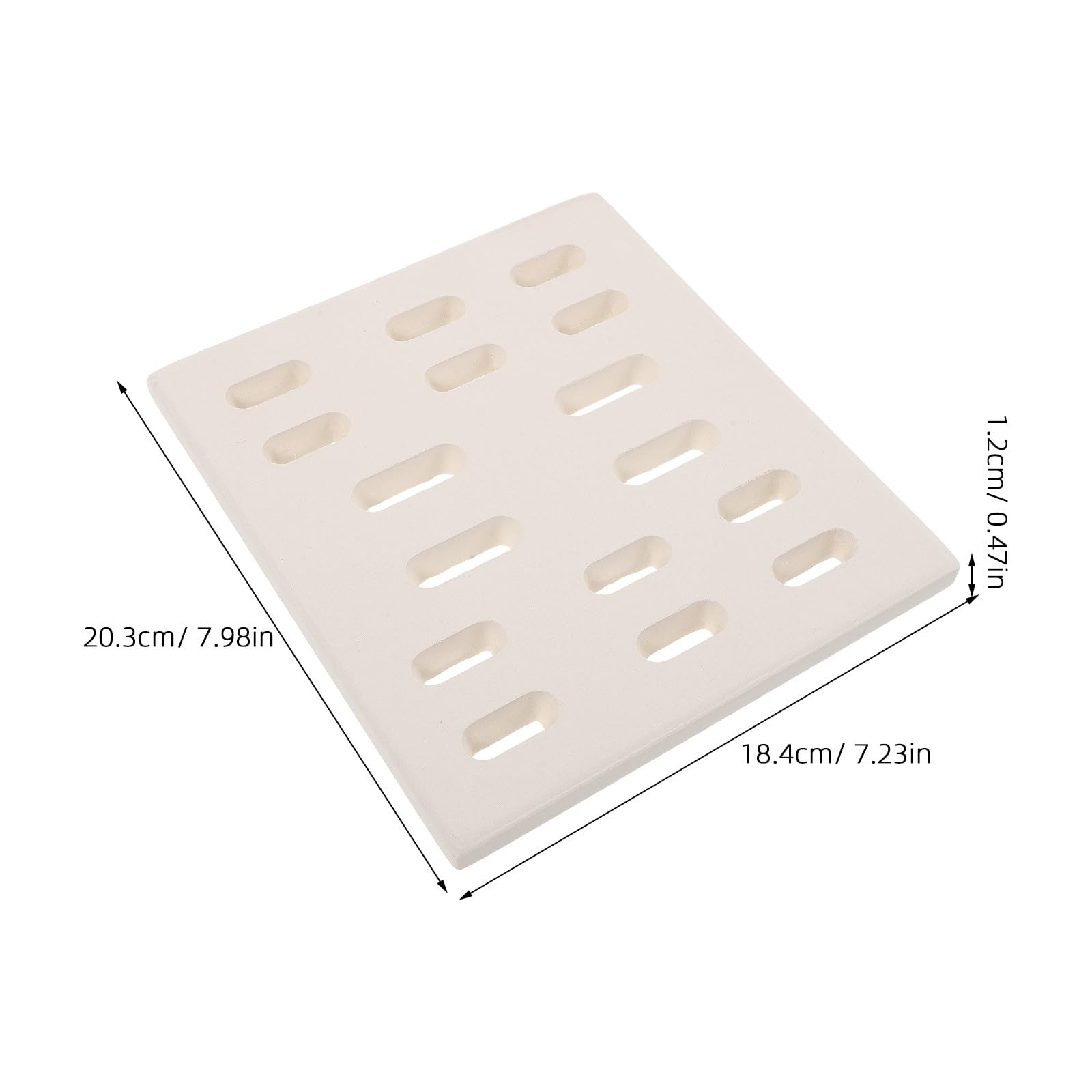 ibasenice Diffusore di Fiamma in Mattoni ceramici - Piastra radiante per Barbecue a Gas da 8x7,2 Pollici - Bricchetti in Ceramica Resistenti, Ideali per grigliate estive.