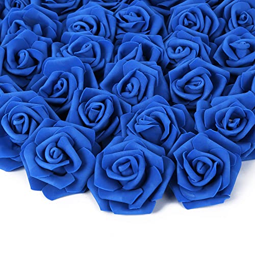 Consejos y comparativas para Comprar Ramos de rosas artificiales que puedes comprar esta semana. 33 INSUNSIX - Cabezas de rosas artificiales, 100 rosas azules reales, rosas artificiales de espuma para hacer tú mismo, ramos de boda, centros de mesa, arreglos, fiestas, baby...