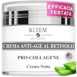 Crema Viso Antirughe Acido ialuronico con Retinolo e Collagene - Eletta Miglior Crema Antirughe Donna e Uomo per Rughe, Macchie Scure e Linee Sottili - 50ml