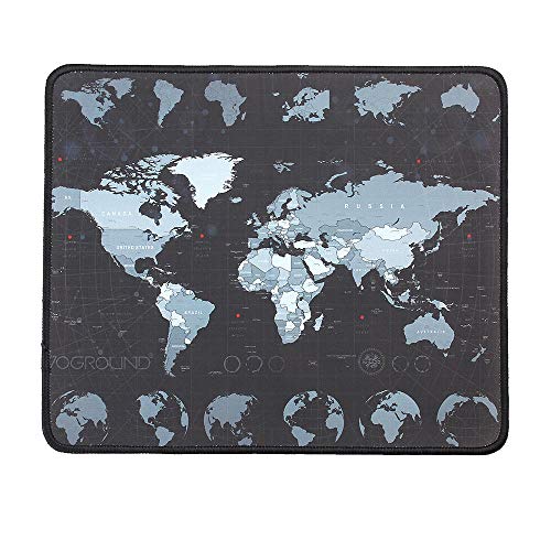 Sgerste Petite carte du monde Tapis de 300 * 250 mm antidérapant Tapis de souris étanche Surjeteuse Tapis de tapis de souris de jeu