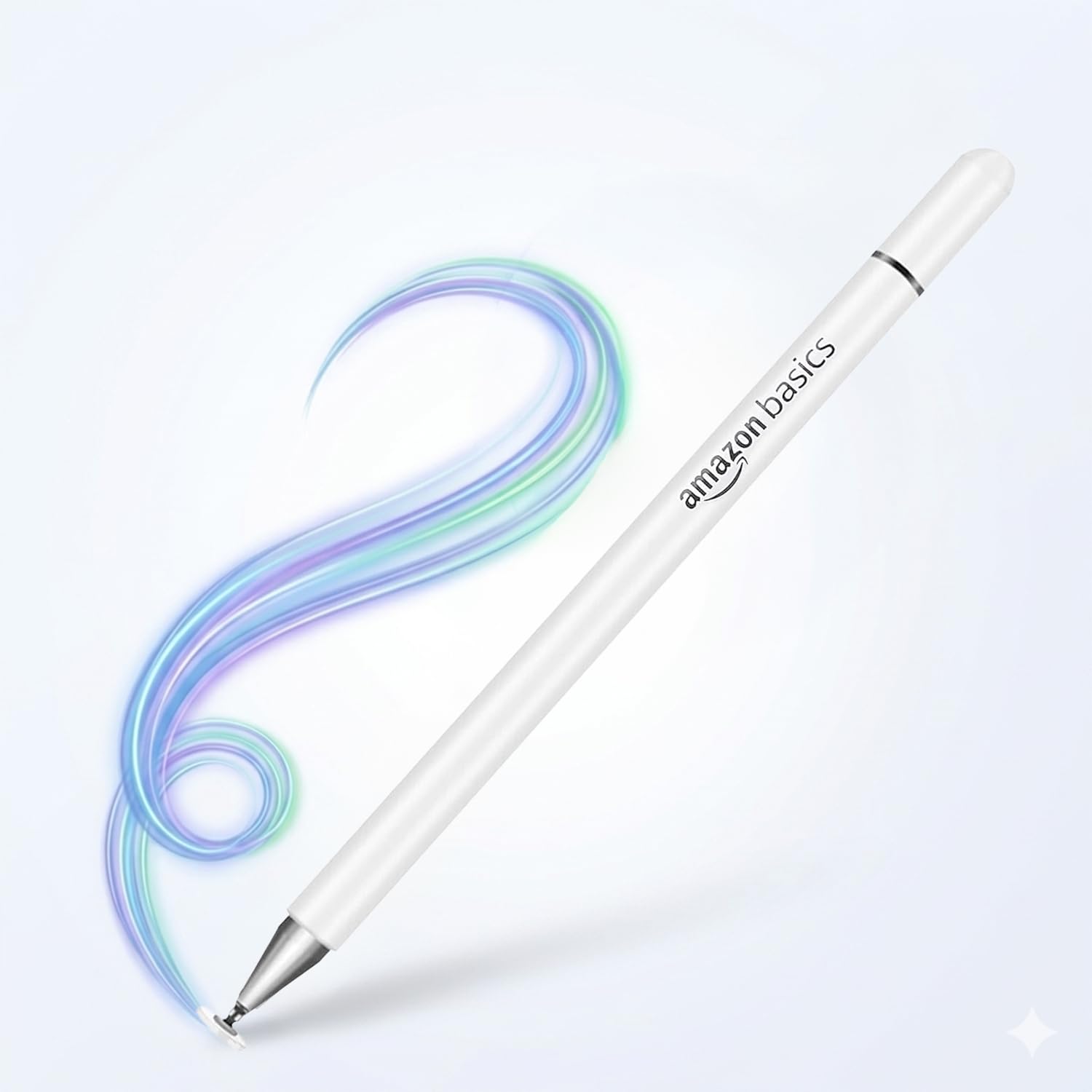 Amazon Basics Capacitive Stylus Pen for Android & iOS All Touchscreen Devices | Fine Point Disc Tip|Lightweight Metal Body with Magnetic Cover - White-image-38