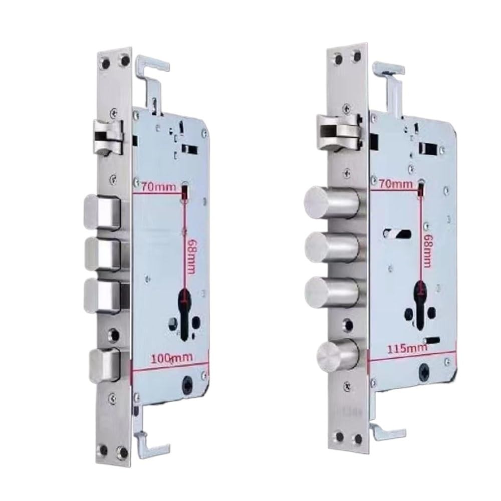 Door Lock Gearbox 1 Pcs Lock Body Size 7068 7568 Stainless Steel for Door Case Fittings(7068-24 No Hook)