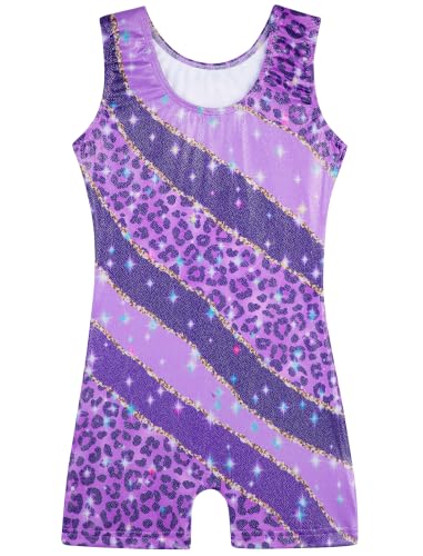 Image of HOZIY Gymnastics Leotards for Girls Unicorn Aurora Rainbow Mermaid Dinosaur Cupcake Sparkle Biketard Toddlers Kids Children