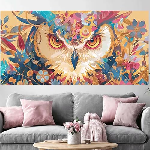 Diamond Painting Hibou 80x240cm | Grand Format Peinture Diamant 5D