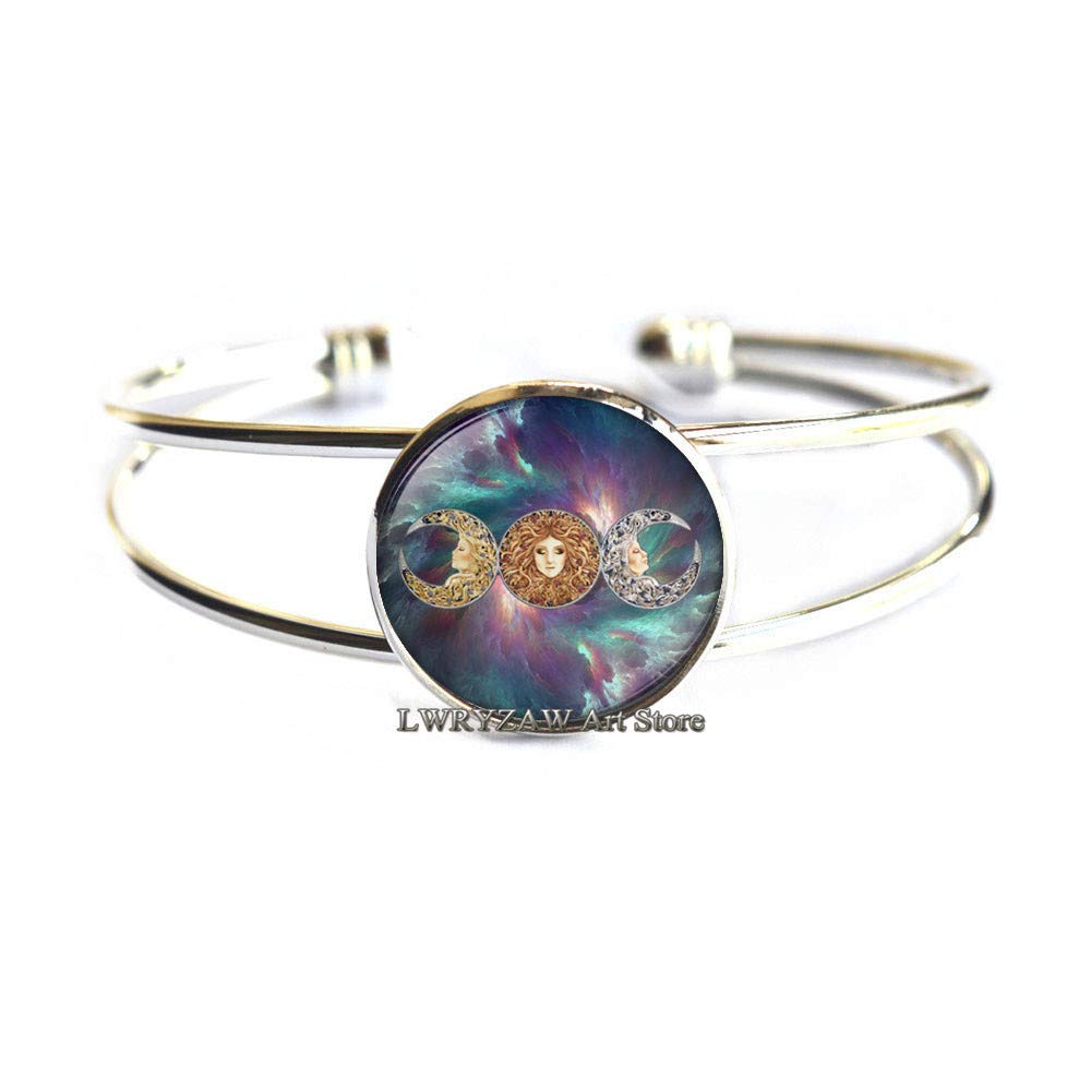 Wiccan Jewelry,Full Moon Bangle,Wiccan Jewelry,Wiccan Bangle,Jewellery for Women,Fashion Accessory,Handmade Bangle,M311