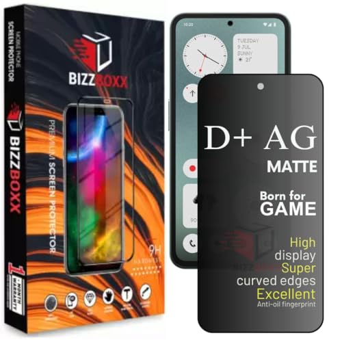 Image of Compatible With CMF Nothing Phone 1 D+ AG Matte Tempered Glass Screen Guard Protector Anti-Fingerprint Gaming Special With Camera Cut (For CMF by Nothing Phone 1)- Pack of 1