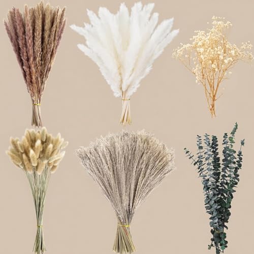 Ramo de flores secas de larga duración tonos neutros miniatura 6