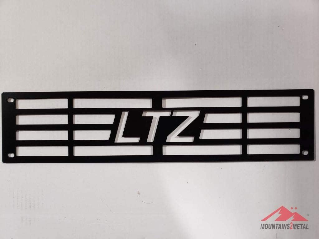 Bumper Grille Insert LTZ Edition Powder Coated Black Stainless Steel Compatible with 2015-2019 Silverado 2500 3500 HD M2M #400-160-1