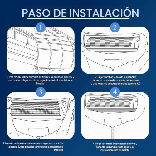 Miniatura 3 de Cubierta De Limpieza De Aire Acondicionado, Limpieza Aire Acondicionado Split Kit Limpieza Aire Acondicionado Con Tubo De Drenaje Adecuado Para Aires Acondicionados De 9-18k