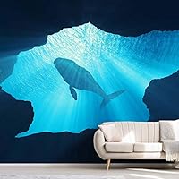 Wall Mural Under The Sea Fish Removable Self-Adhesive Wallpaper Wall Decoration for Bedroom Living Room - 66x96 inches