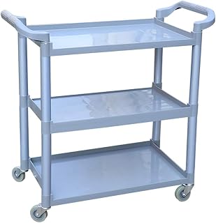 AANAN Carts,Storage Rack Serving Cart Cart Tool Durable Hotel Catecart with Handle, 3 Tier Multi Purpose Plastic Cleaning Service Rolling Trolley with Wheel