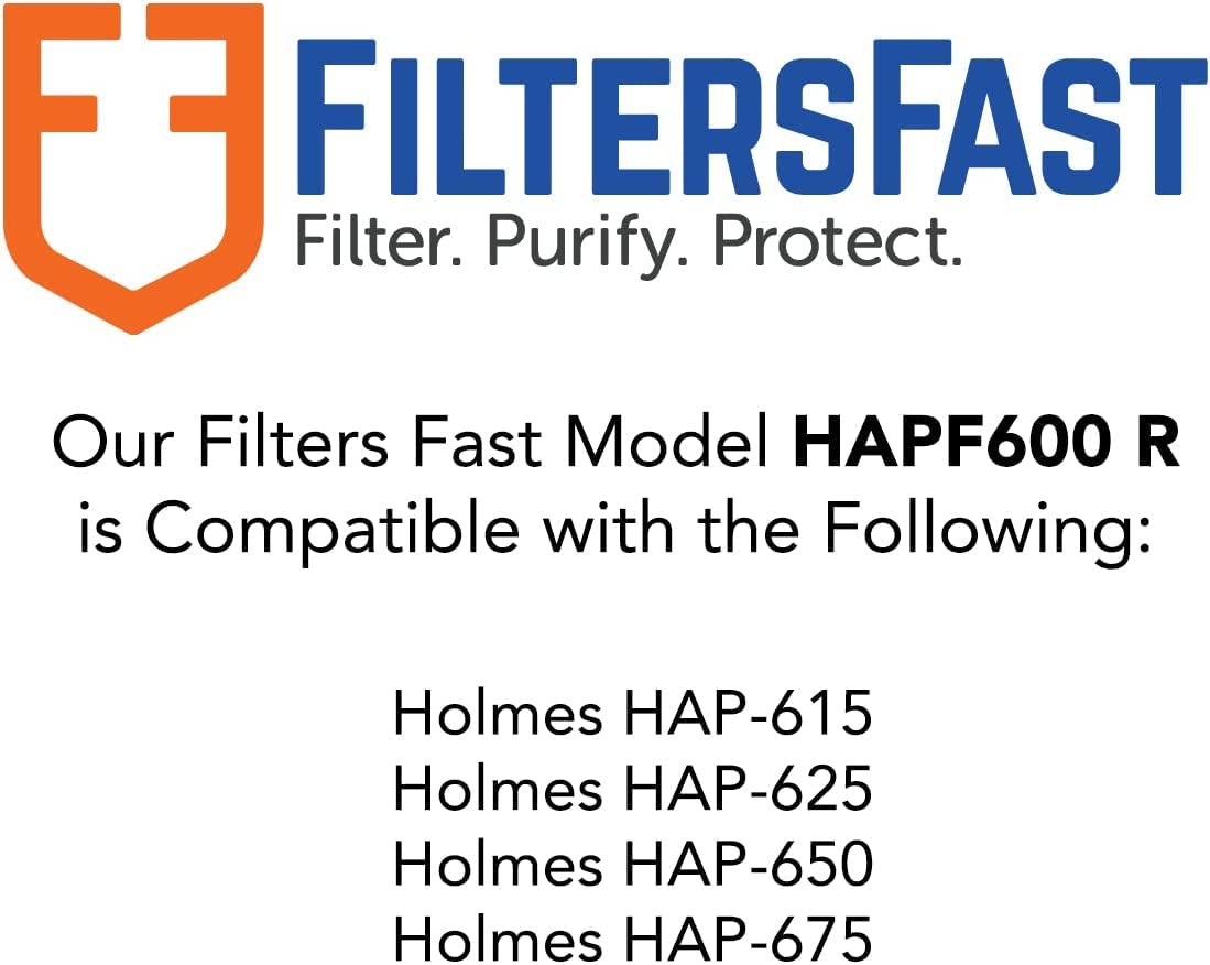 Filters Fast HAPF600 R Compatible Replacement for Holmes HAPF600 Air Purifier Filter, Air Cleaner Pre-Filter 6.9x10x2 inch