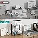 ELITEROO Label Holder for Rolls and Fanfold Labels, Wood Thermal Label Holder, Shipping Label Stand for Thermal Printer, Desktop Accessories Supplies for Home, Office, Small Business, White