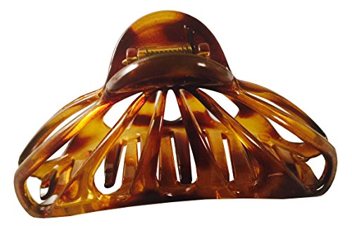 Parcelona French Light Tortoise Shell Brown Rain Drop Small 2 3/4 Inches Jaw Hair Claw Clip Clamp (Light Shell)