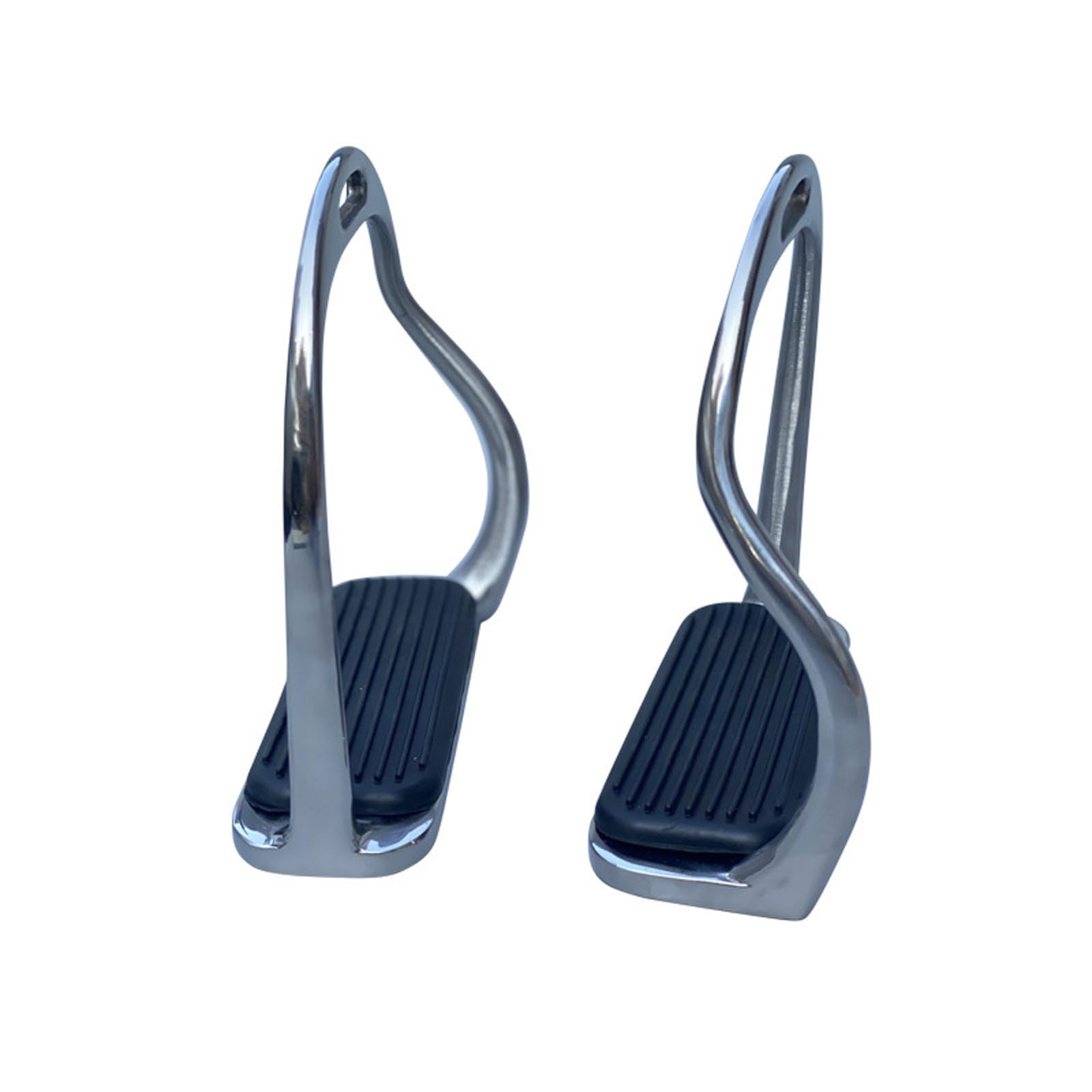Estribos ecuestres de acero inoxidable 1 par,Accesorios de Seguridad para Equitación,Estribos de Seguridad con Almohadilla de Goma Antideslizante,ligeros y anchos,para amantes de los caballos