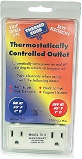 THERMO-CUBE Thermostatically Controlled Power Outlet, On at 35F / Off at 45F
