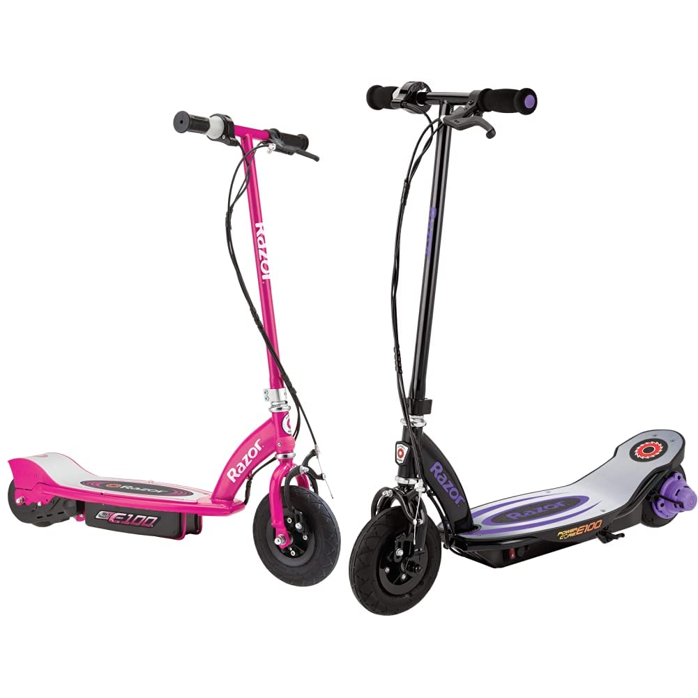 RazorE100 and Razor Power Core E100 Electric Scooters for Kids Ages 8+