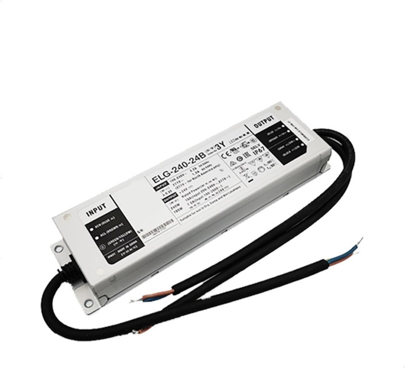 ELG-240-36-3Y AB タイプ定電流および定電圧出力調整可能なスリーインワン調光 IP6567 電源