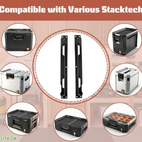 Supports fixation boîte à outils en métal robuste harayaa de qualité supérieure x2 - 6