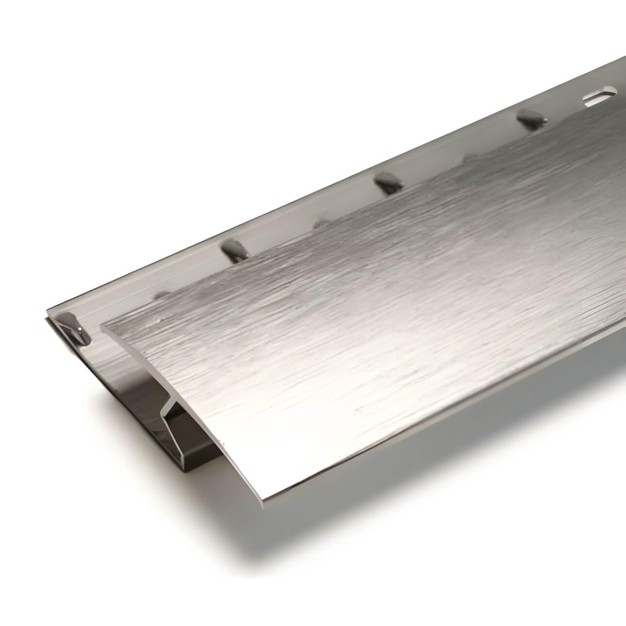 Interfloor Premier Zig Zag Carpet to Hard Floor Threshold, Brushed Aluminium, 50mm Width, 7.8mm Height, Screw Down Fitting (Brushed Steel Nickel)