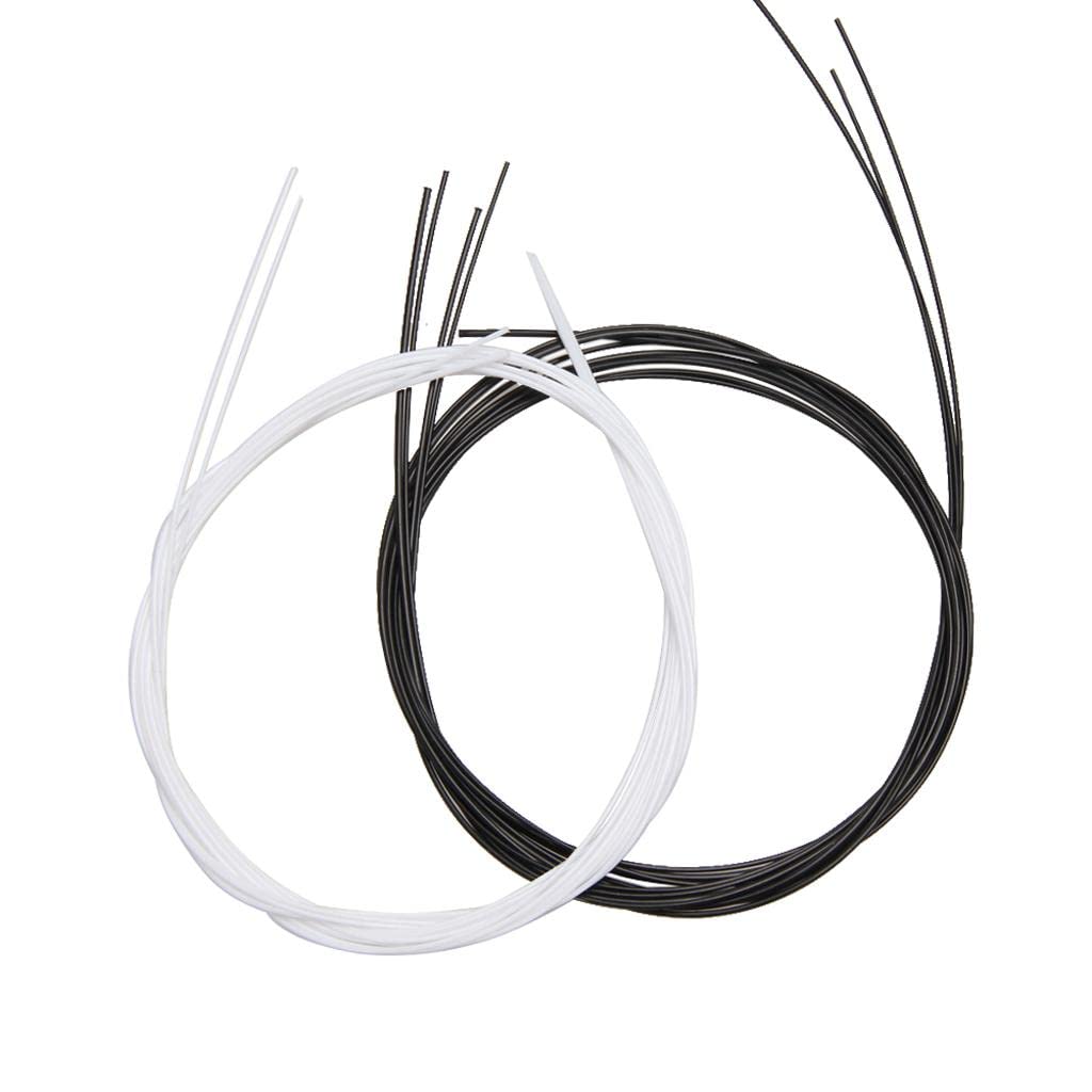 MG Enterprise Durable 2 Set Ukulele Replacement Nylon Strings Black White 26.77inch