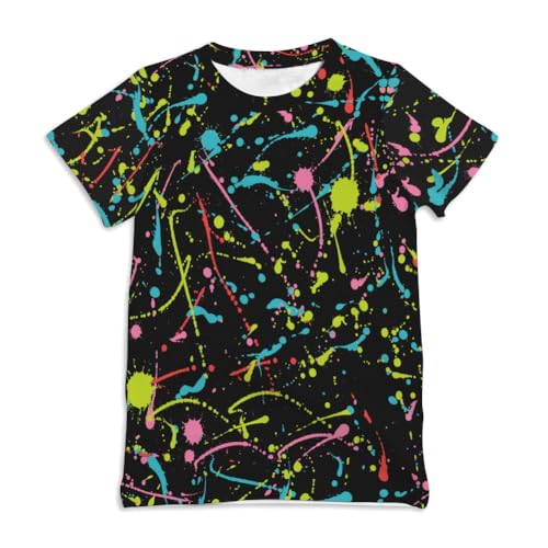 Image of Ainuno Graphic Tees for Boys Girls Kids 7-14Y, Summer Short Sleeve T Shirt Cool 3D Print