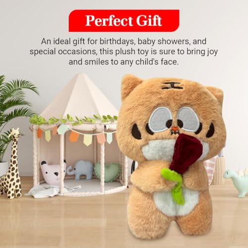 Image of EITHEO Baby Stuffed Animal Plushie - 25 cm Huggable Soft Teddy Plush Toy for Kids, Girls & All Ages, Adorable Cuddly Stuffed Toy, Multicolor (Teddy Rose)