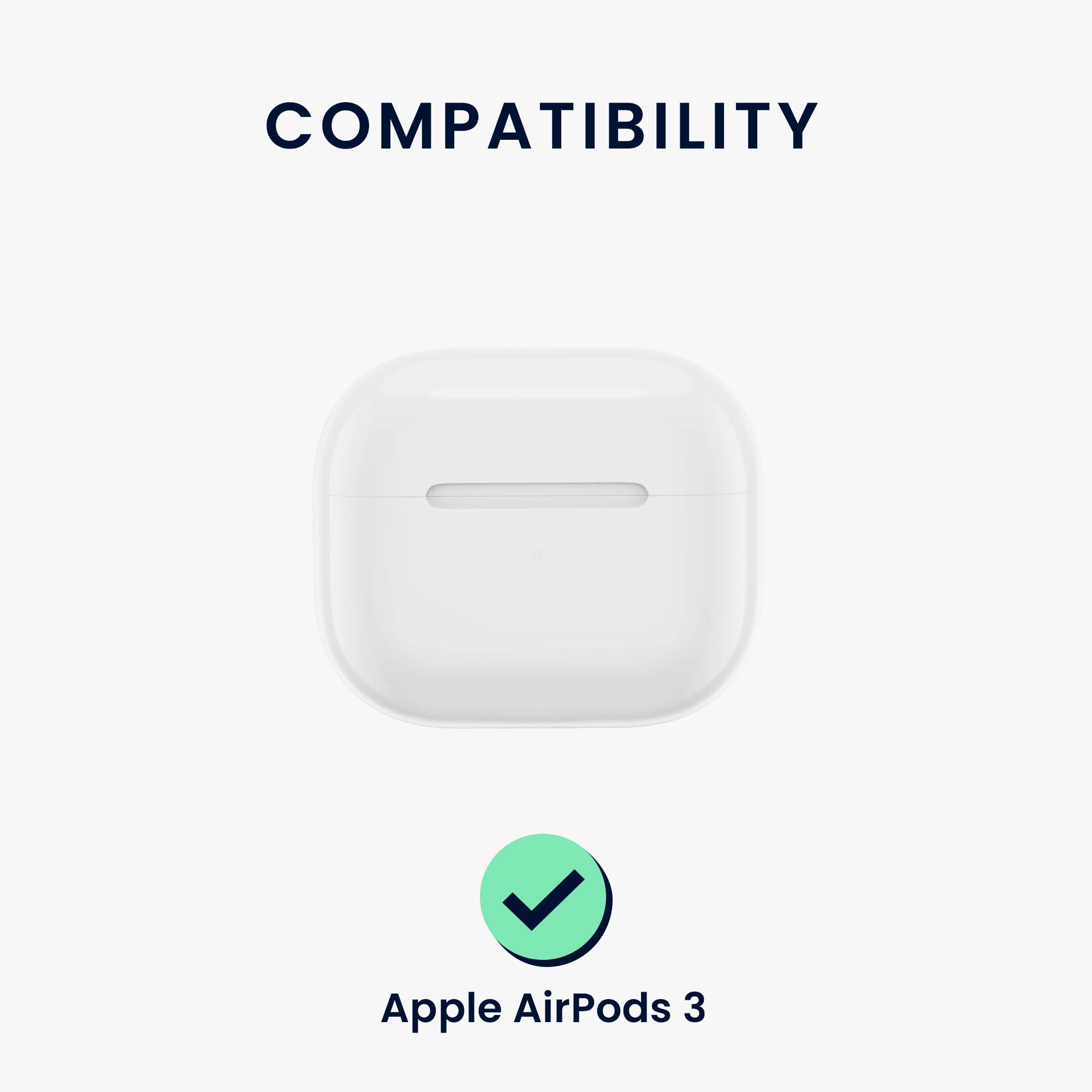 kwmobile Case Compatible with Apple AirPods 3 Cover - TPU Silicone - Wireless Headphones Case - Green/Transparent - Image 2