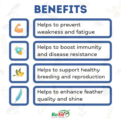 Image of REFIT ANIMAL CARE Immunity Booster for Birds for Growth, Health and Immunity with Essential Vitamins, Minerals and Amino Acids, Bird-Boost (100ml)