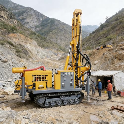 Geothermal Loop Installation Rig, 300m Industrial Hydraulic Rig, 984ft Deep Hole Equipment for Commercial HVAC Heat Exchanger Systems