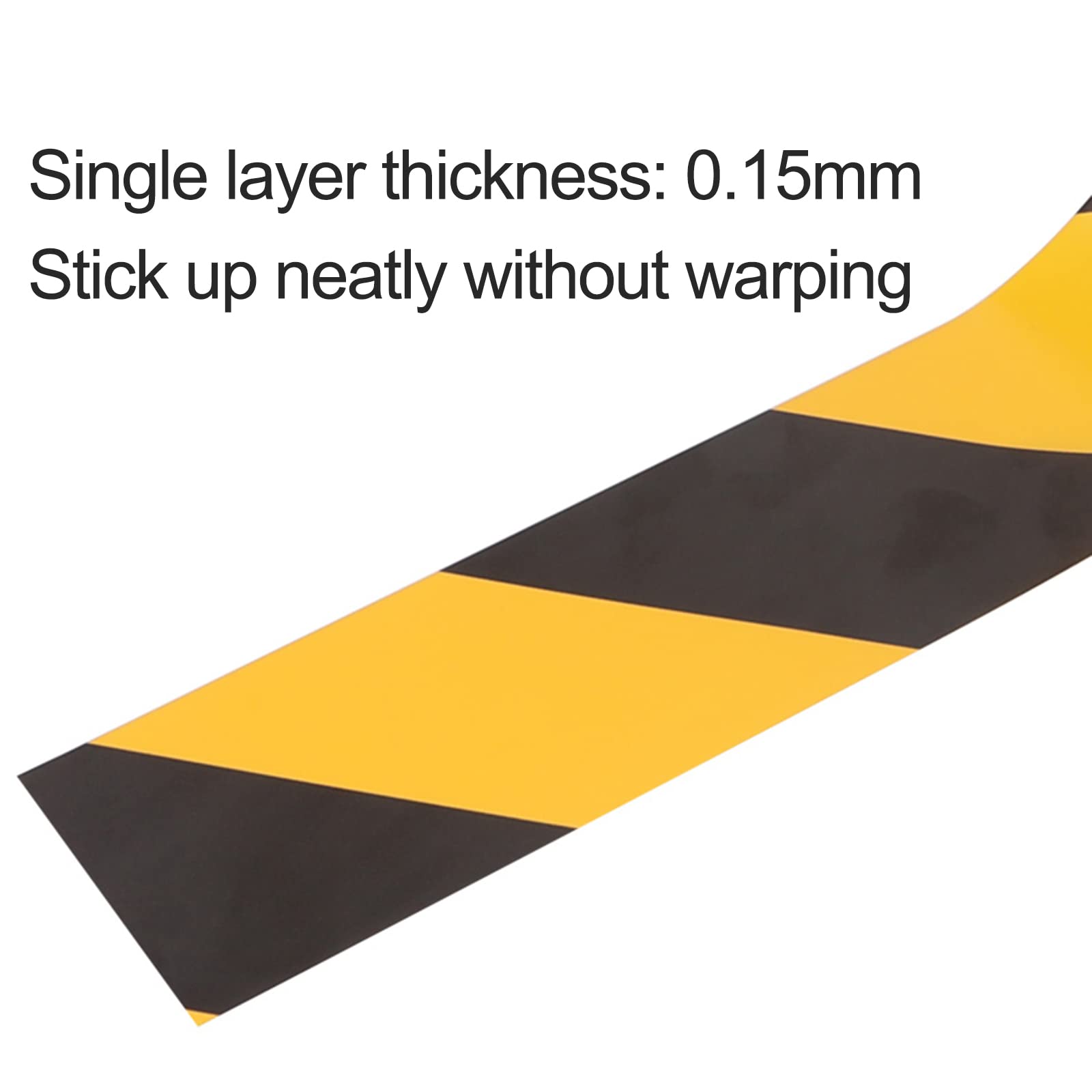 Cinta de Seguridad Cinta de Advertencia de Peligro Negra/Amarillo 33M - Rollo de Cinta de Barrera de Marcado Adhesivo de Pvc,J,10Cm X 33M/H/3Cm * 33M
