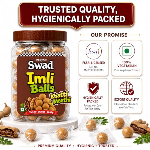 Image of Swad Khatti Meethi Imli Balls Chatpata Tamarind 220g, Pack of 1