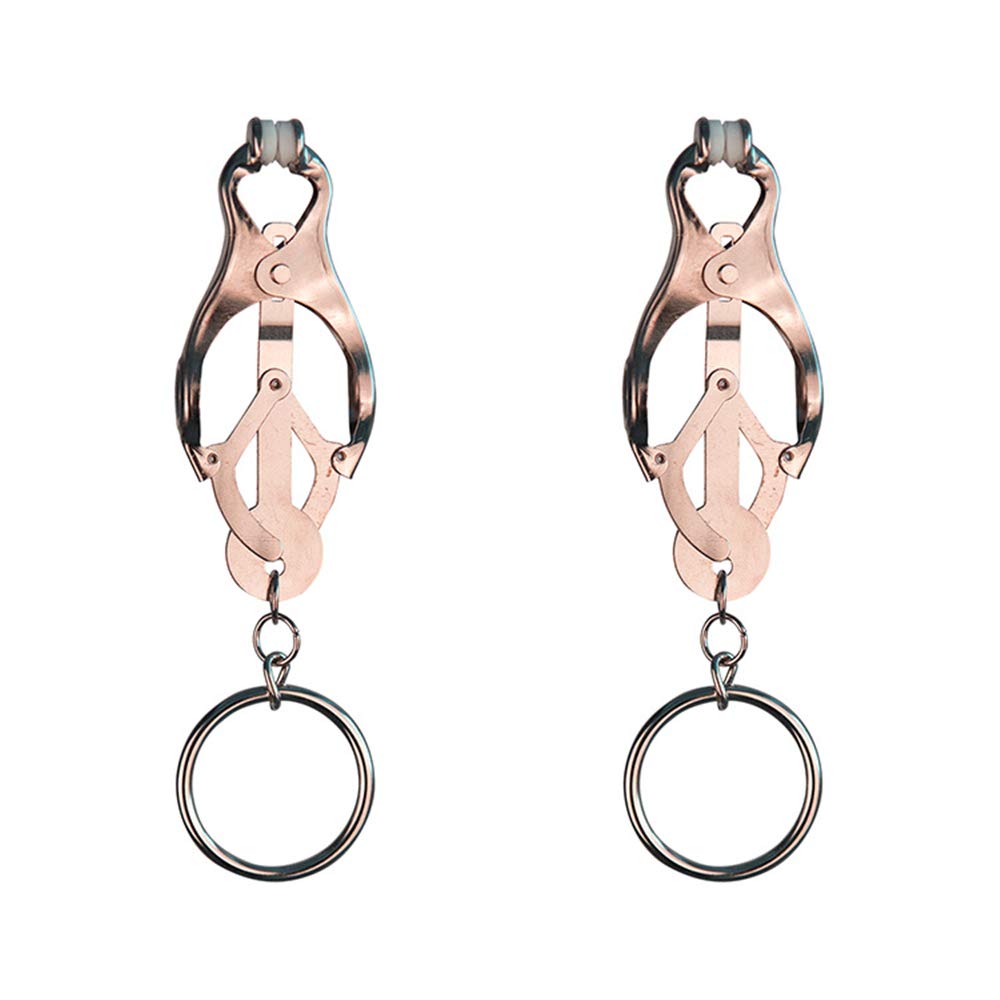 Mariposa "Alicates de Metal (Para Hombres Y Mujeres), Alicates Sm con Anillos de Metal (Para Bondage), Abrazaderas, Juguetes Eróticos para Parejas, Juguetes para Adultos