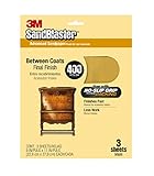 3M SandBlaster Between Coats Sandpaper, 400-Grit, 9-Inch by 11-Inch