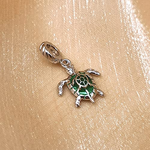 Image of Tropical Ocean Life Charm Sea Turtle Starfish Enamel Dangle Bead for European Bracelet