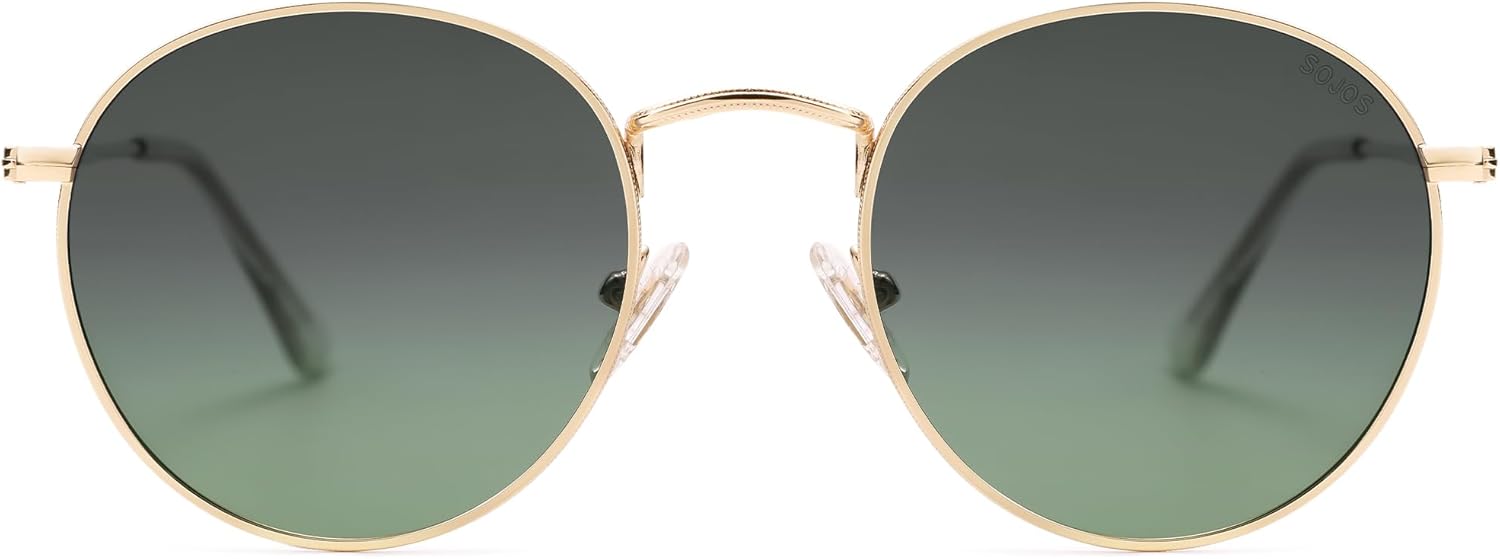 SOJOS Small Round Polarized Sunglasses for Women Men Classic Vintage Retro Shades UV400 SJ1014 - Image 2