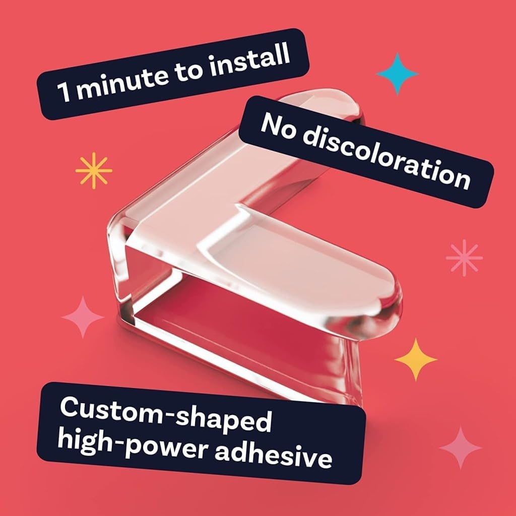VEPROIX® Pack of 12 Corner Protectors, SelfAdhesive Edge Protectors for Baby and Children, Transparent, Strong Attachment, Safe Edge Protection for Table Corners and SharpEdged Furniture 4