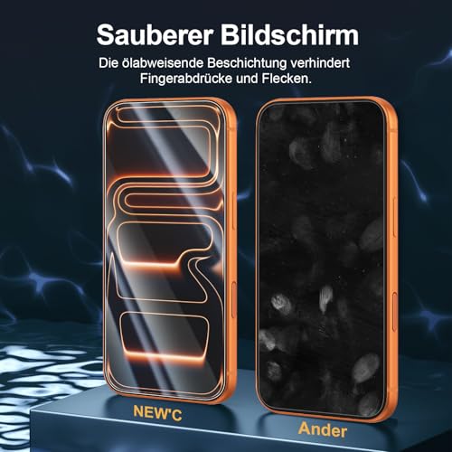 NEW'C für iPhone 17 Pro Max für Panzerglas + Kameraschutz mit Montagehilfe – Ansicht 5