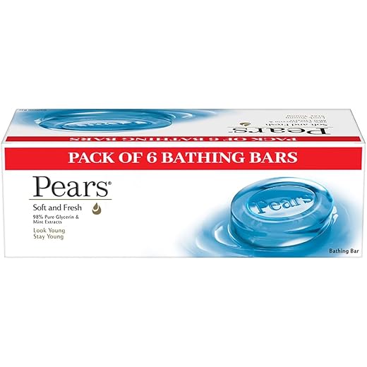 Pears Fresh Mint Soap 125g Pack of 6 125 g