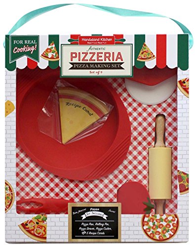 Handstand Kitchen Authentic Pizzeria 9-piece Real Pizza Making Set with Recipes