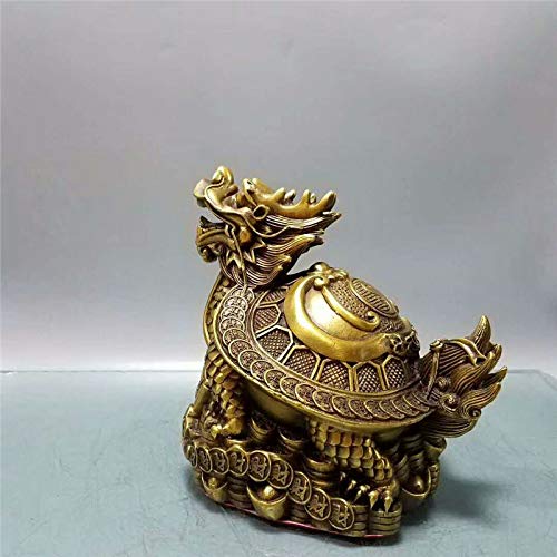 Sculptures Decor Statues And Sculptures Brass Dragon Turtle Ornaments Dragon Head Turtle Mother And Child Dragon Turtle Home Craft Decorations #TOP2