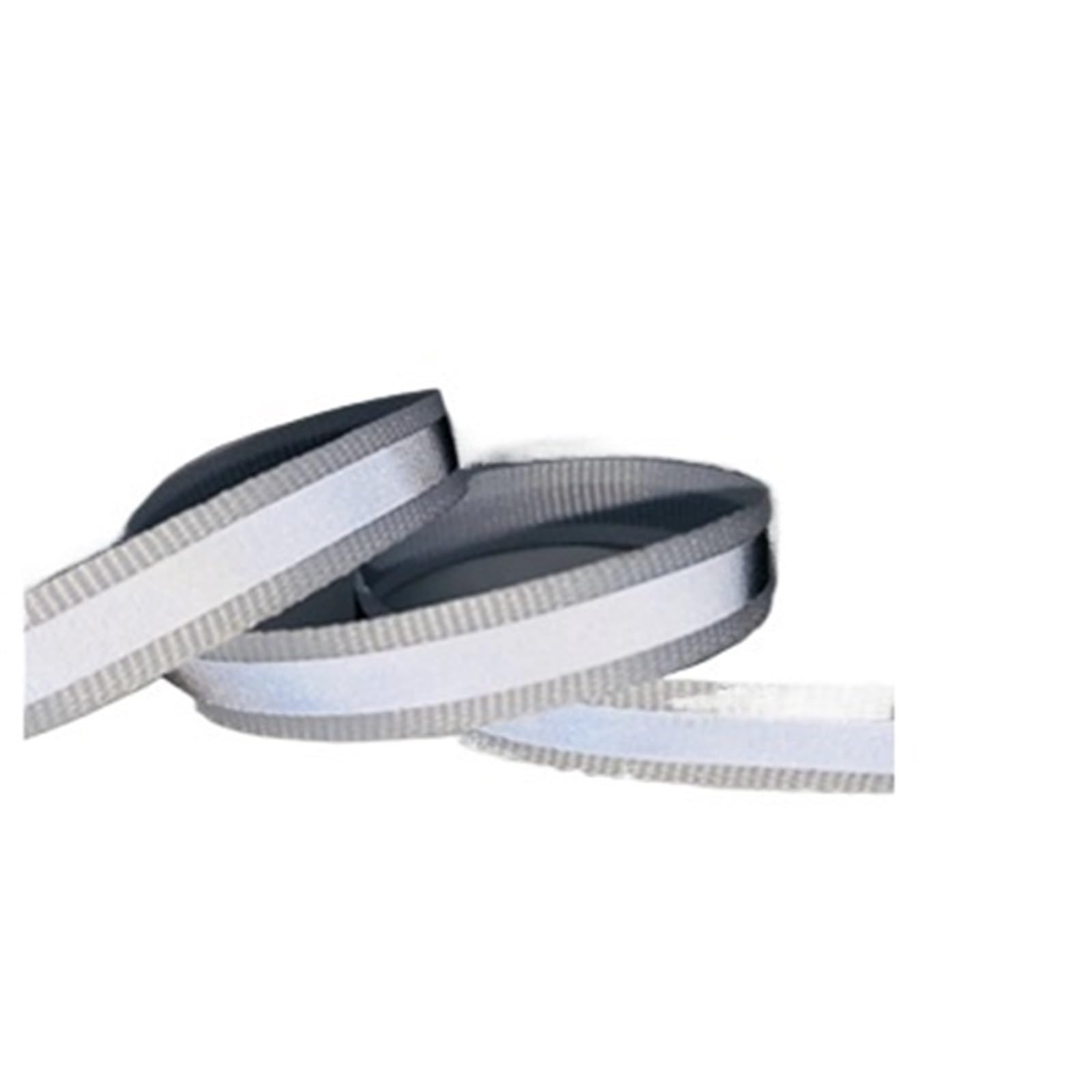 AMZBNEIDI High Visibility Reflective Fabric Tape, Reflective Sew On Ribbon Tape Multicolor 5 yards 10mm(Wit)