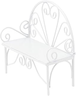 Yardenfun 1 Peça Micro Paisagem Cadeira Dupla Modelo De Metal Móveis Em Miniatura Decorações De Plantas Para Vasos Casa Minúscula Banco Em Miniatura Banco De Metal Em Miniatura Mini Banco