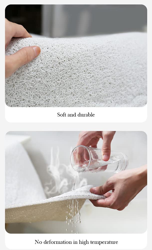 Tapis de bain en luffa en PVC, tapis de bain de massage, tapis de douche humide, tapis de salle de bain avec drainage, tapis de douche anti-moisissure, à découper à la taille désirée