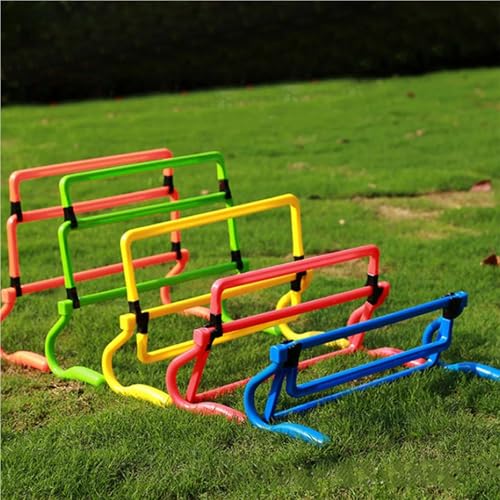 Haies D'Agilité 5Pcs Football Training Hurdles Sport Training Agility Hurdles Soccer Plyometric Speed Hurdle Foldable Adjustable Jumping Bar – Image 4