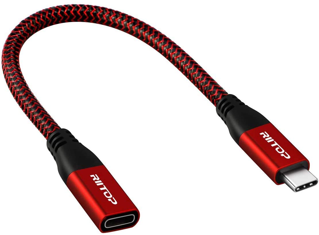 RIITOP USB C Extension Cable Short [0.2m], USB 3.1 TypeC Extension
