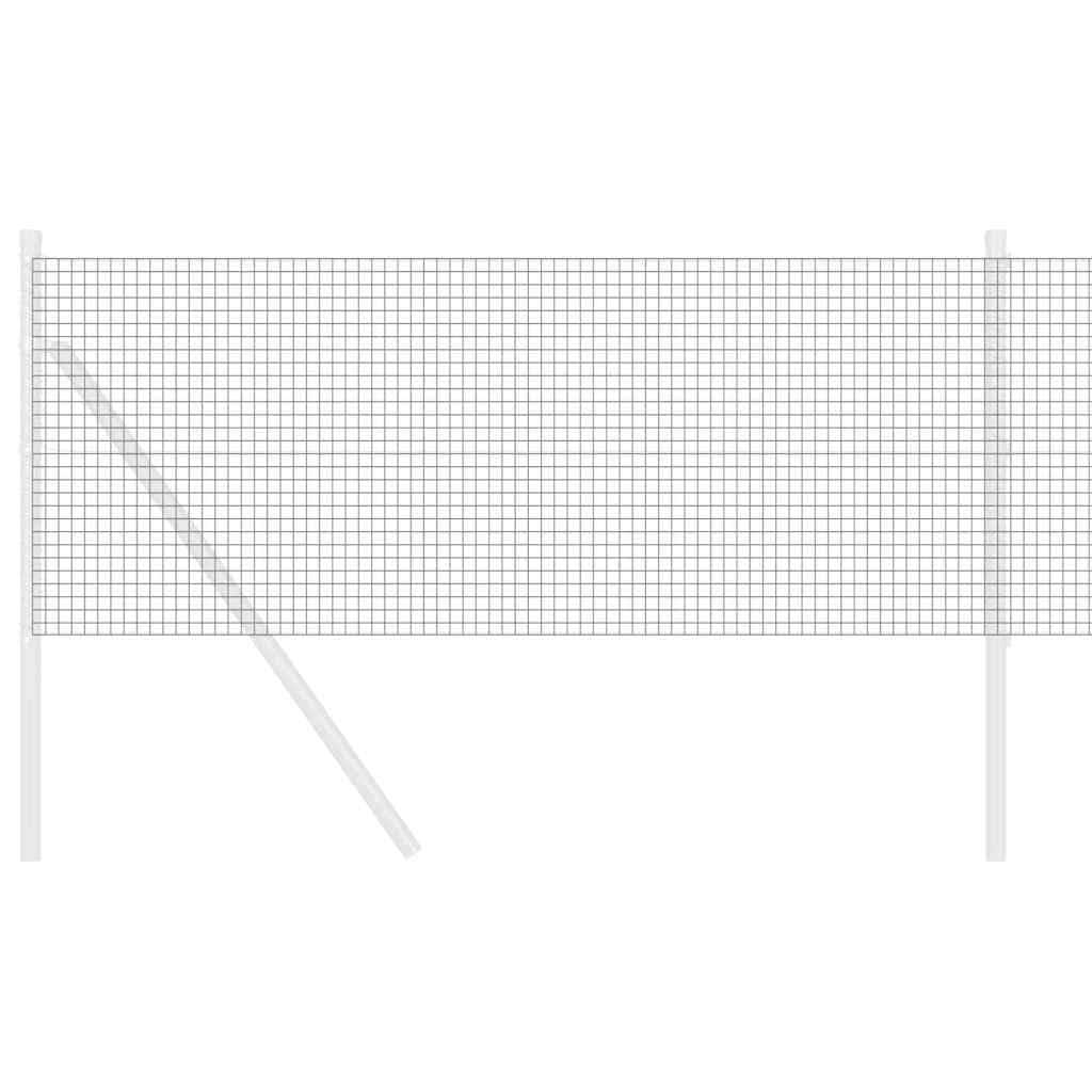 Geschweißter Drahtzaun Grau, Gartenzaun Zaunelement für Außenbereich, Sichtschutz und Sicherheit, 1000 x 80 cm, langlebige Metall Doppelstabmatte als Begrenzung für Terrasse und Vorgarten