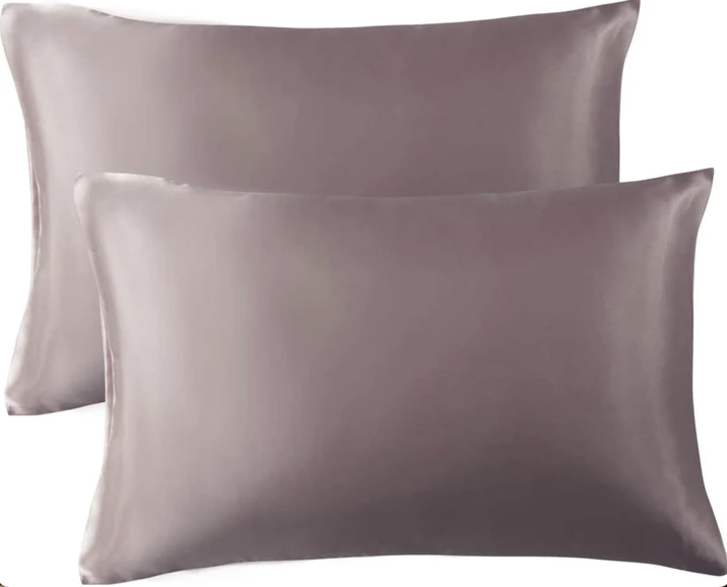 So Cal Pro Satin Pillowcase for Hair and Skin Silk Pillow Case 2 Pack, Queen Size (20x30 inches) Slip Cooling Set of 2 with Envelope Enclosure (Taupe)